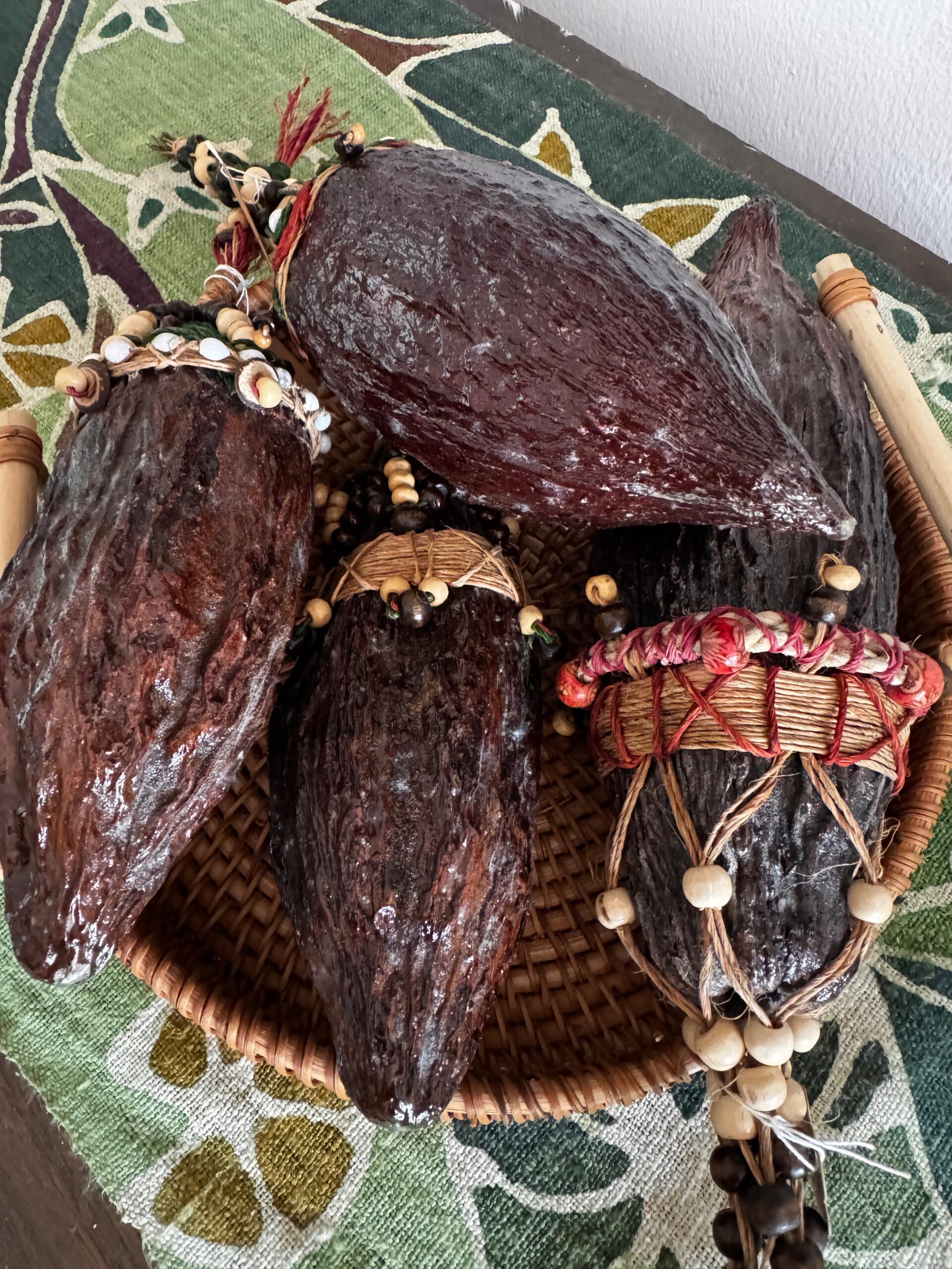 Handcrafted cacao shakers